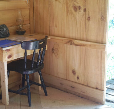 Wood desk in SAFTA Writers Coop