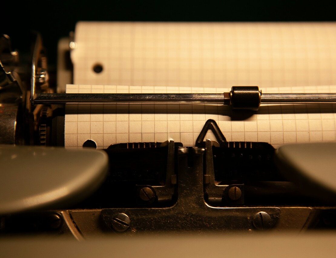 Typewriter in sepia