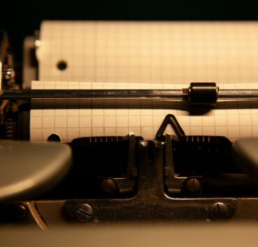 Typewriter in sepia