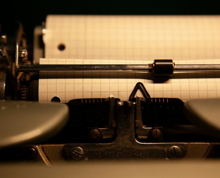 Typewriter in sepia