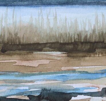 Watercolor of a marsh